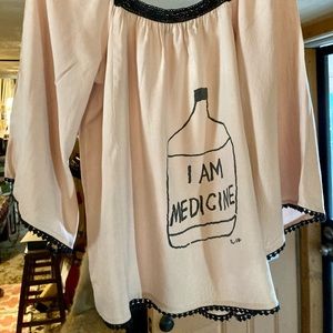 Hand silkscreened shirt